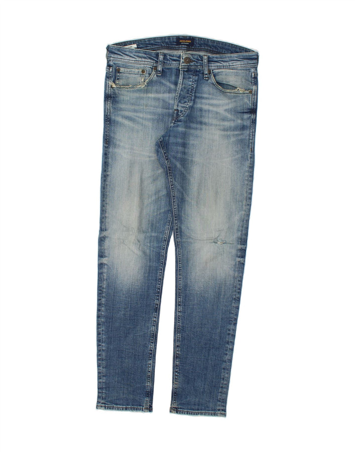 JACK & JONES Mens GLENN Slim Jeans W32 L32  Blue Cotton Vintage Jack & Jones and Second-Hand Jack & Jones from Messina Hembry 