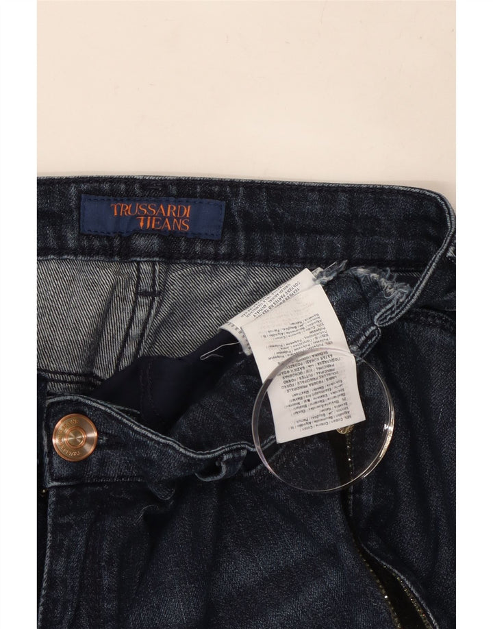 TRUSSARDI Kvinder Cropped Jeans W30 L24 Marineblå Bomuld