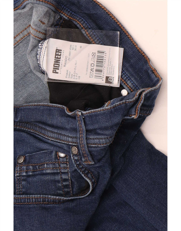 Pioneer Slim Jeans til mænd W36 L32 blå bomuld