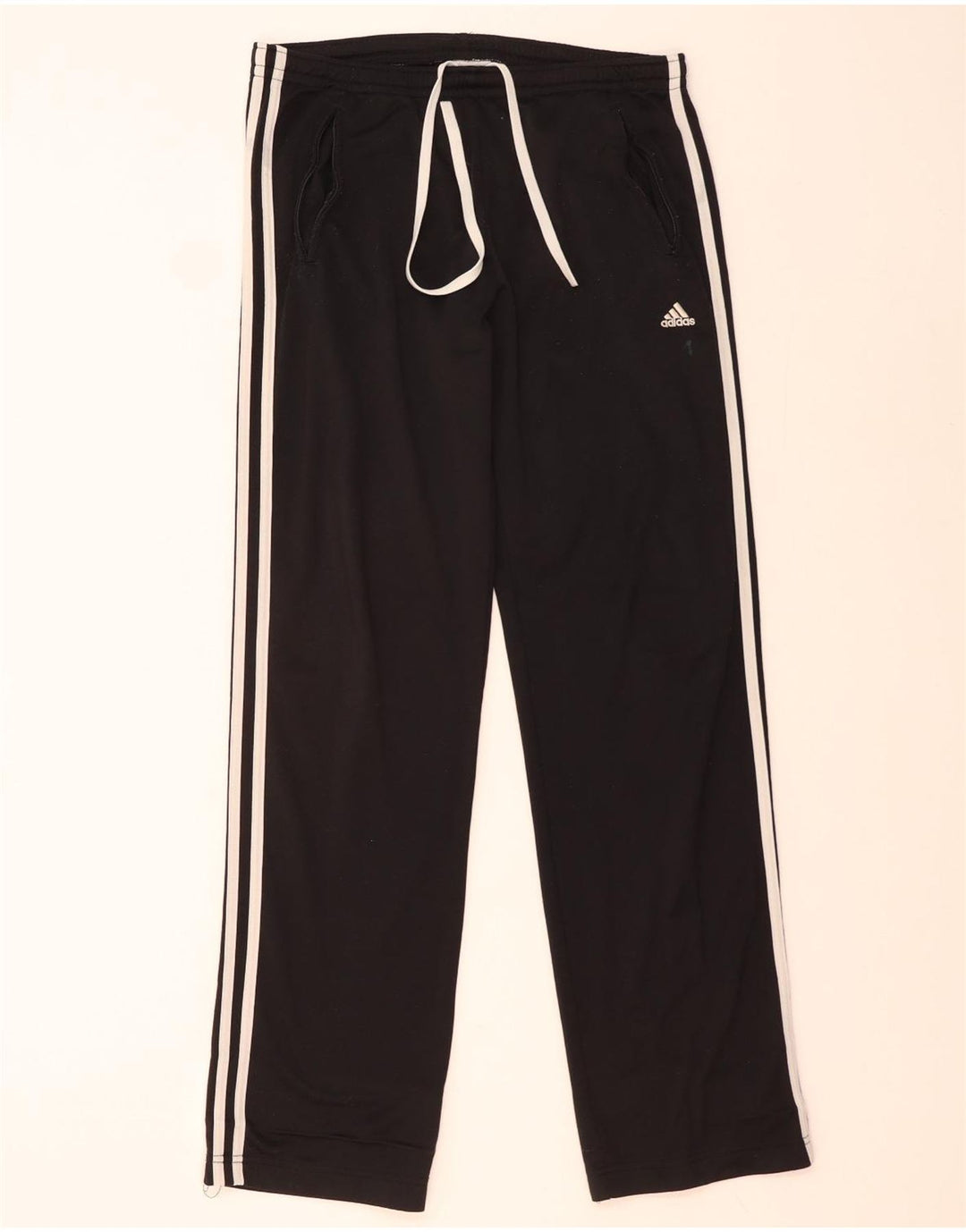 ADIDAS Træningsdragtsbukser til mænd UK 36/38 Lille sort polyester