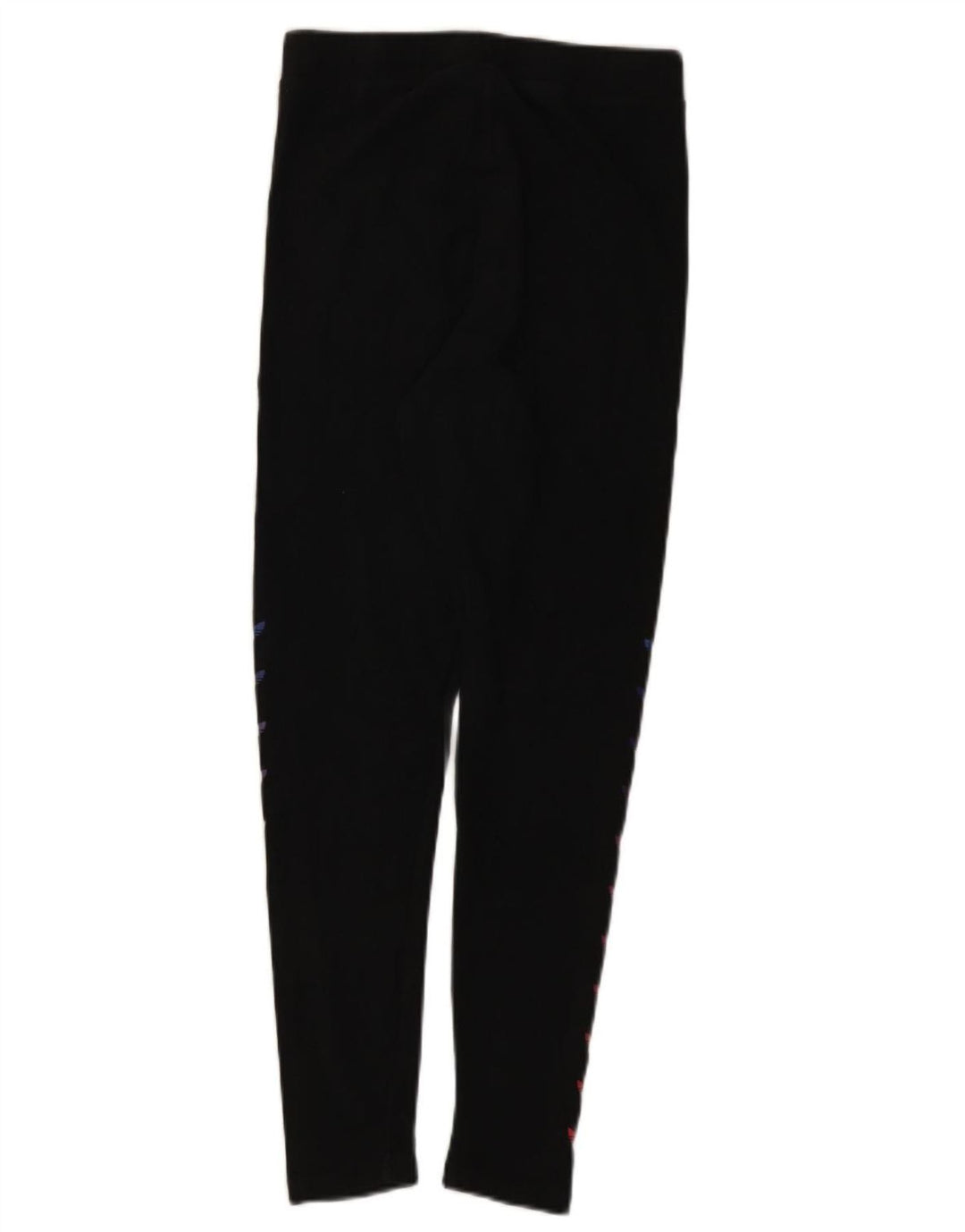 Adidas Dame Grafiske Leggings UK 12 Medium Sort Bomuld