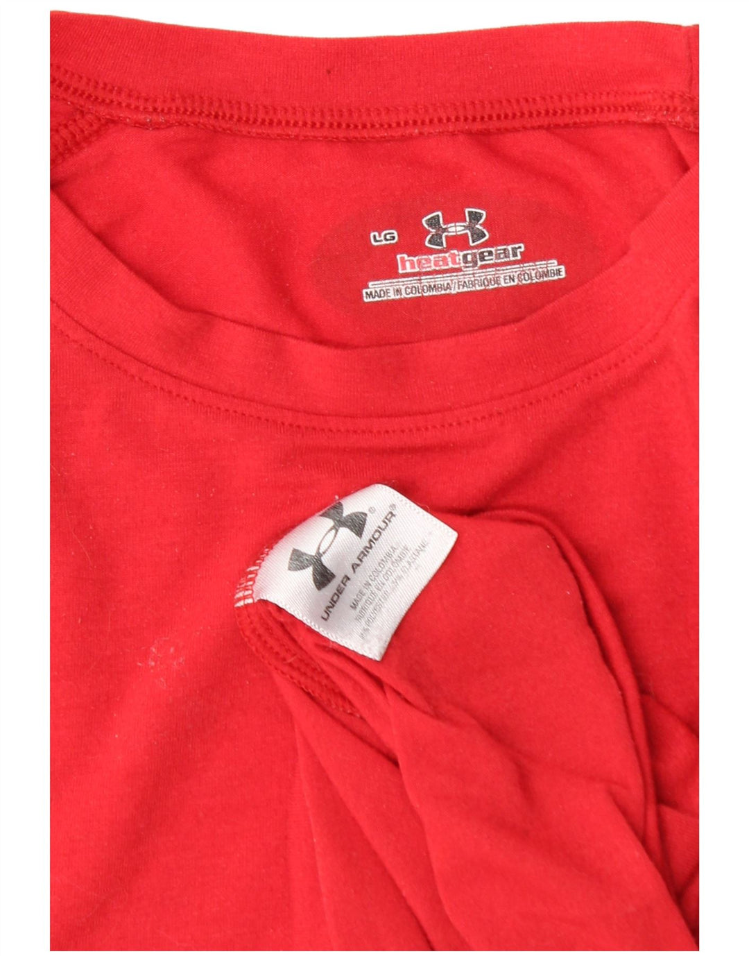 UNDER ARMOUR Herre Heat Gear T-Shirt Top Stor Rød Polyester