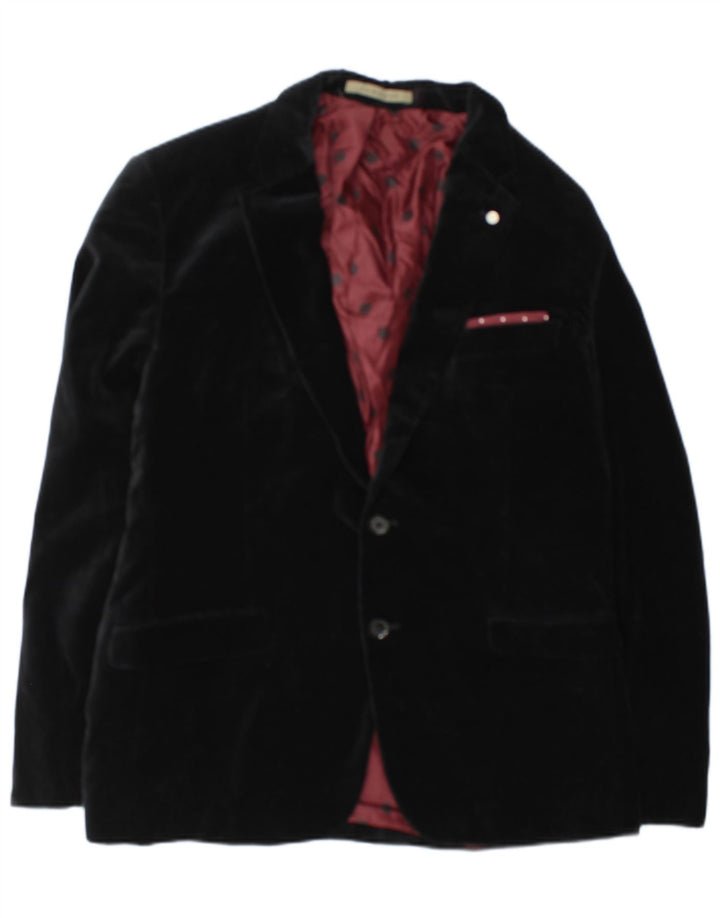Zara Mens 2-knaps blazer jakke EU 56 XL sort