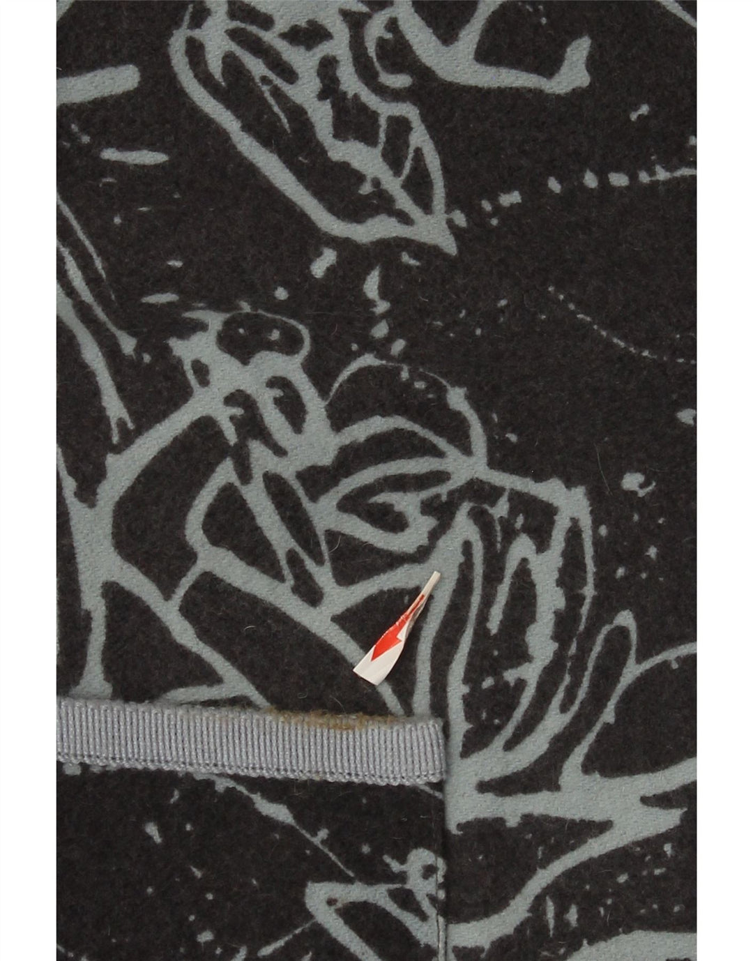 Vintage dame grafisk 2-knaps blazerjakke UK 16 Large Black