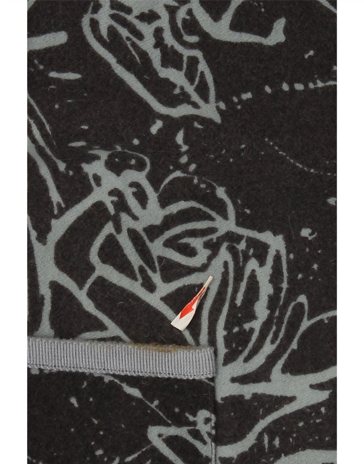Vintage dame grafisk 2-knaps blazerjakke UK 16 Large Black
