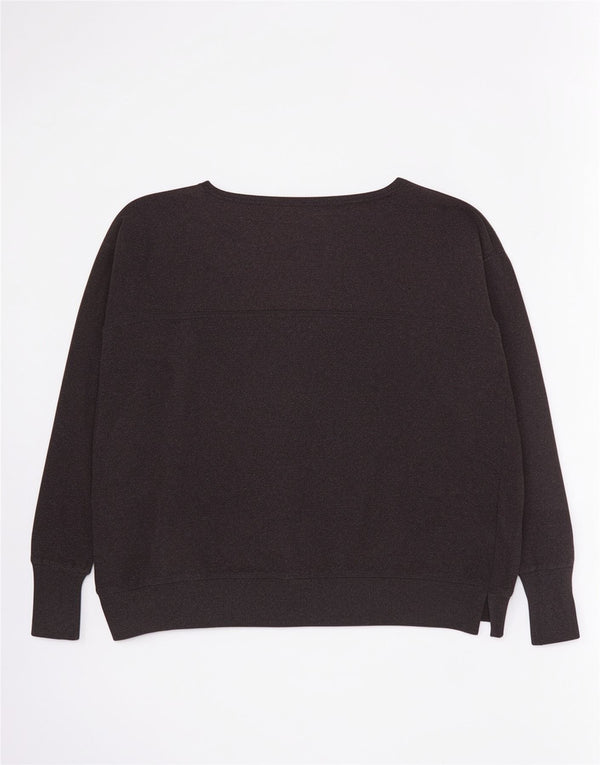 Sweaty Betty Dame Oversized Boat Neck Jumper Sweater UK 6 XS Grå Bomuld