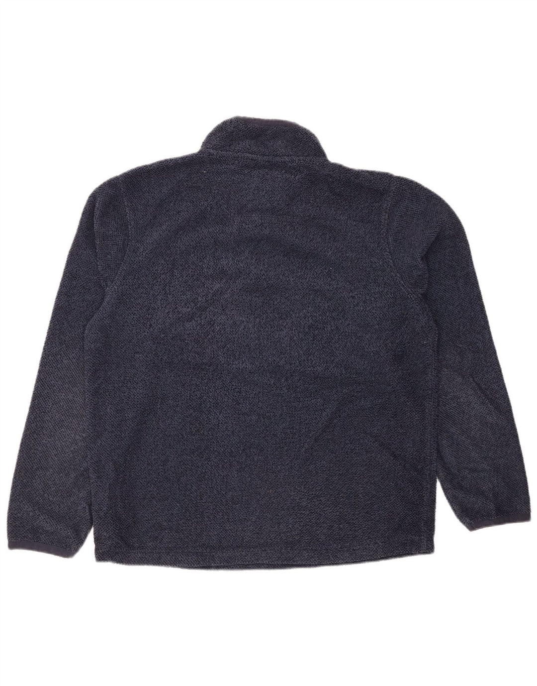 WEIRD FISH Herre Zip Neck Sweatshirt Jumper Large Navy Blue Polyester