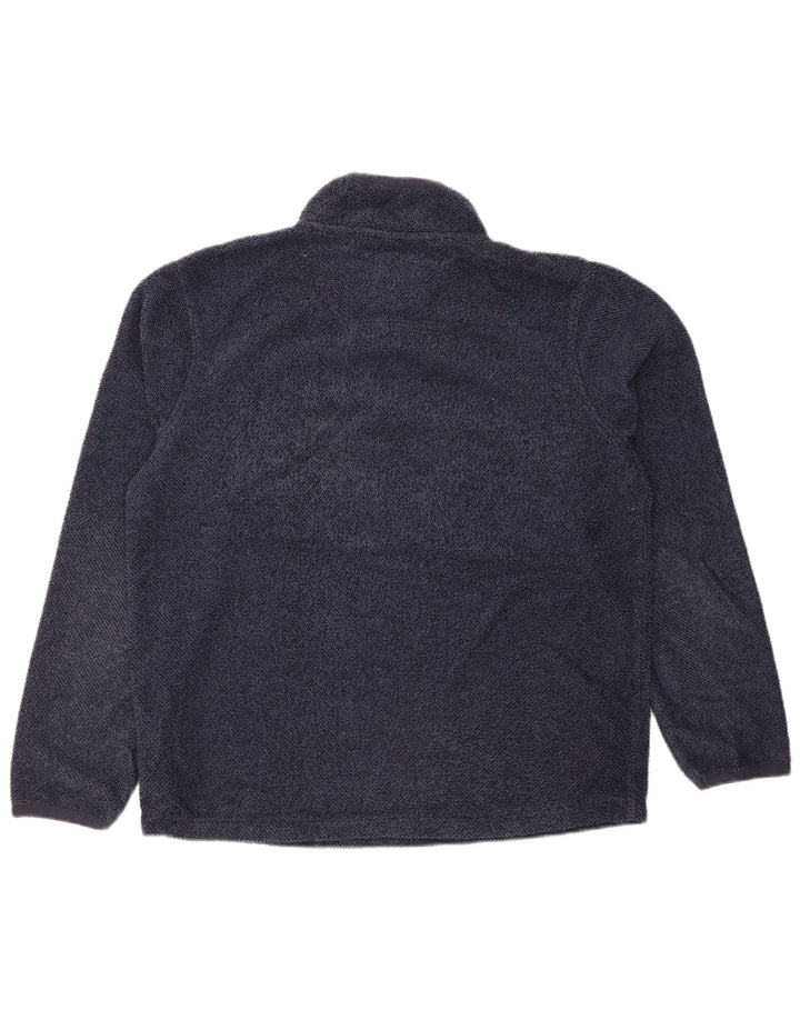 WEIRD FISH Herre Zip Neck Sweatshirt Jumper Large Navy Blue Polyester