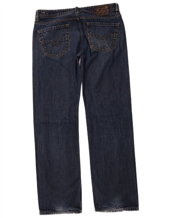 DIESEL Herre Larkee Straight Jeans W34 L34 Blå Bomuld