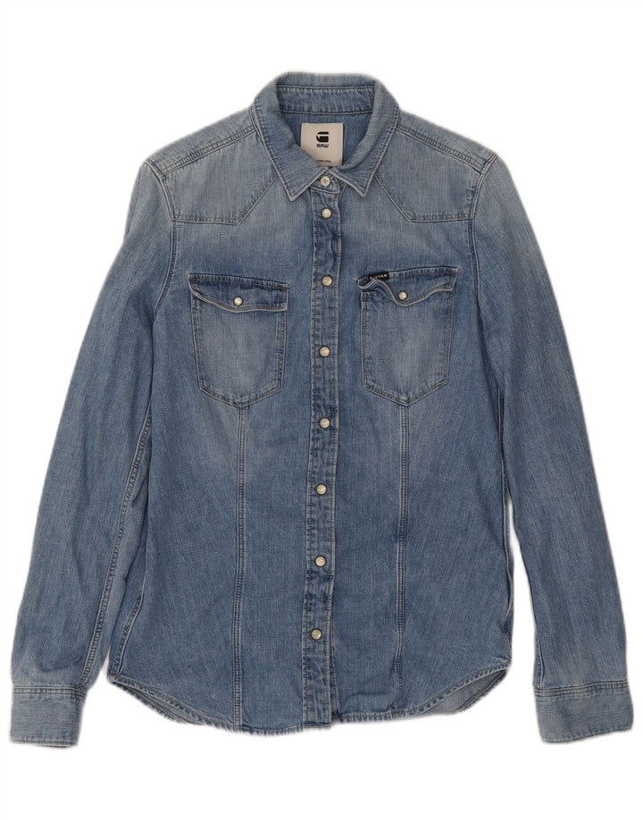 G-Star Dame Denim Shirt UK 14 Medium Blue
