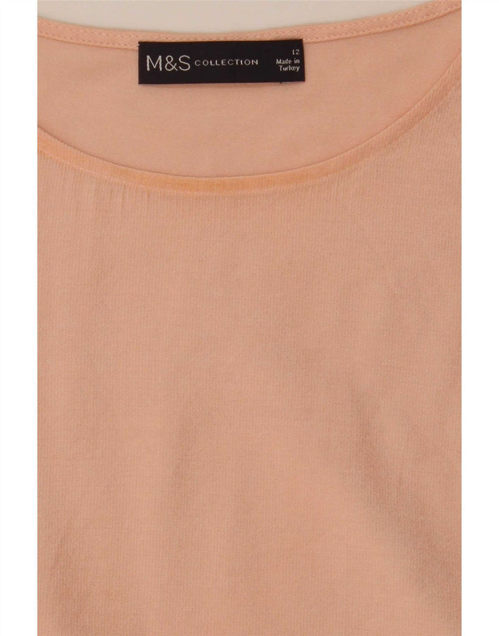 Marks & Spencer Dame ærmeløs bluse Top UK 12 Medium Pink Floral