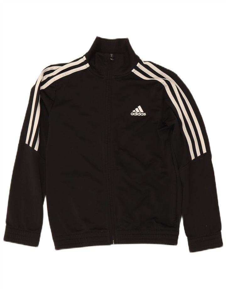 Adidas Drenge Træningsdragt Topjakke 9-10 År Sort Polyester