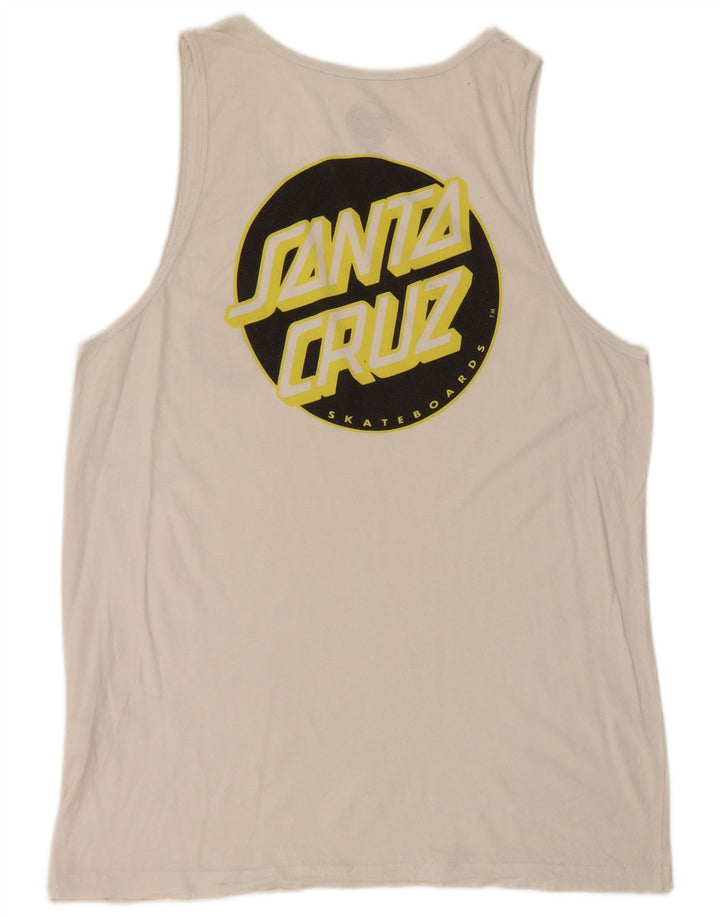 Santa Cruz Herre Grafisk Vest Top Medium Hvid Bomuld
