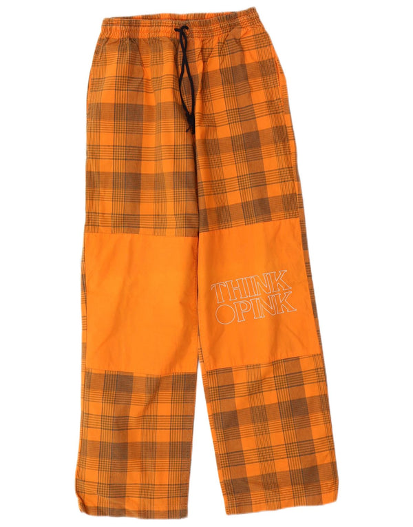 Think Pink drenge grafiske fritidsbukser 11-12 år W28 L28 orange ternet