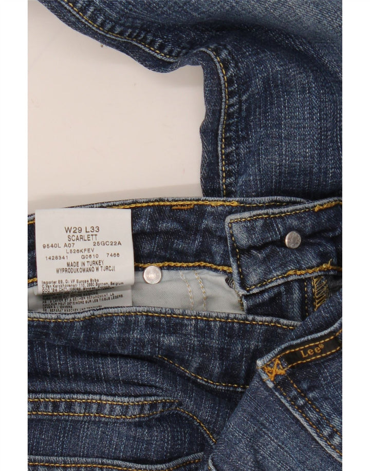 LEE Scarlet Slim Jeans til kvinder W29 L27 blå bomuld