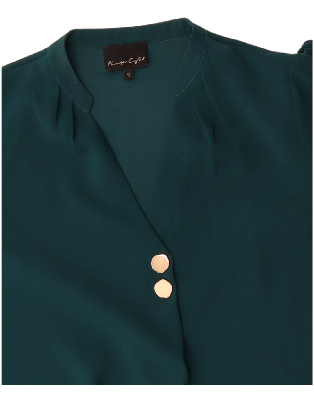 FASE otte Dame Oversized 3/4 ærmet bluse Top UK 18 XL Grøn