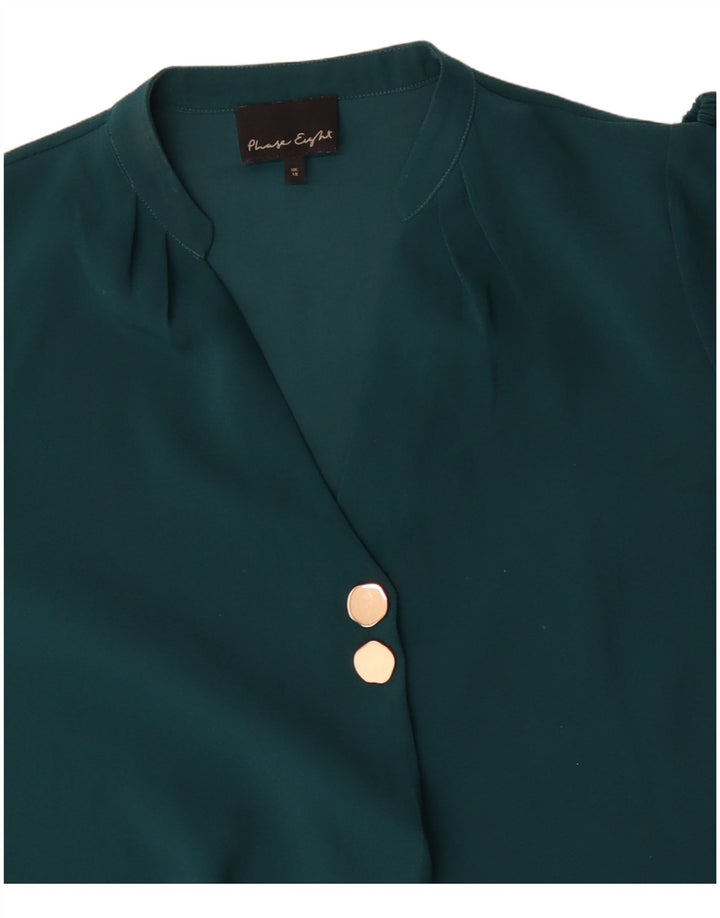 FASE otte Dame Oversized 3/4 ærmet bluse Top UK 18 XL Grøn