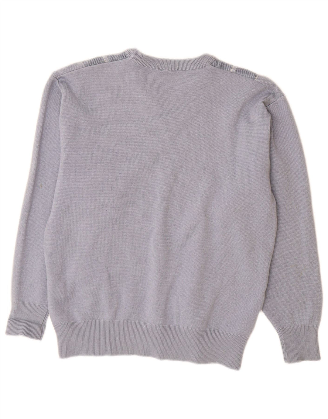 Gabicci Herre V-hals sweater Medium blå stribet uld