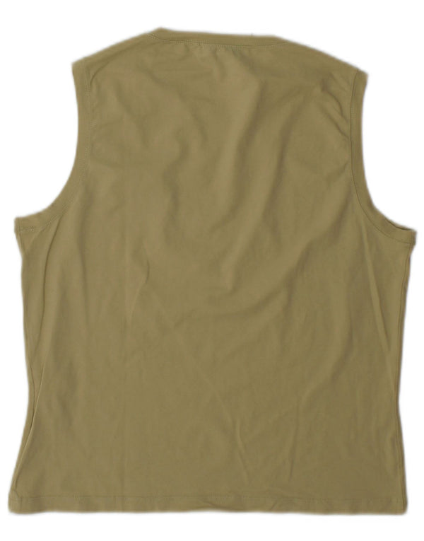 Sportmax Damevest Top UK 14 Stor Khaki Bomuld