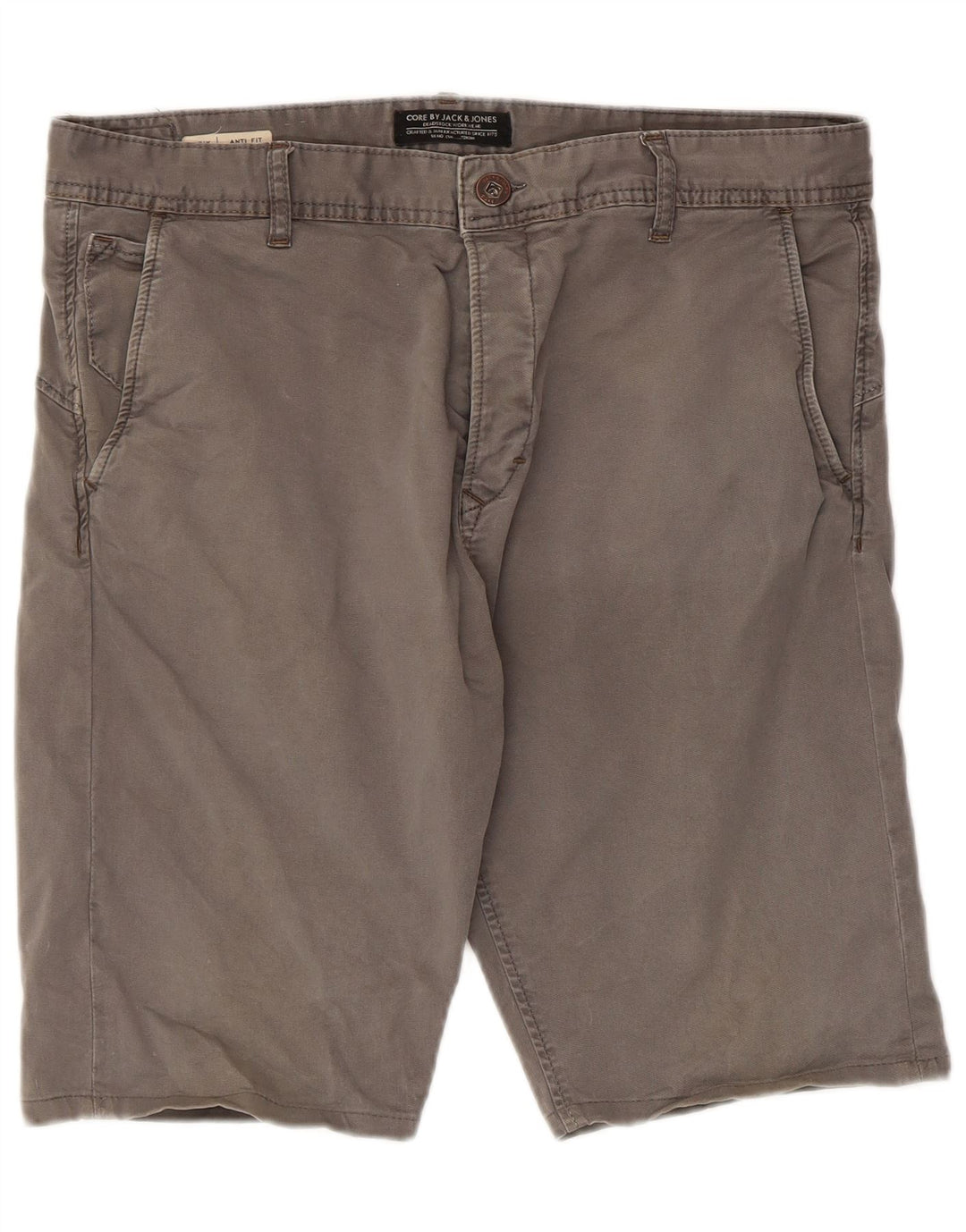 Jack & Jones Chino Shorts til mænd W34 Large Grå Bomuld
