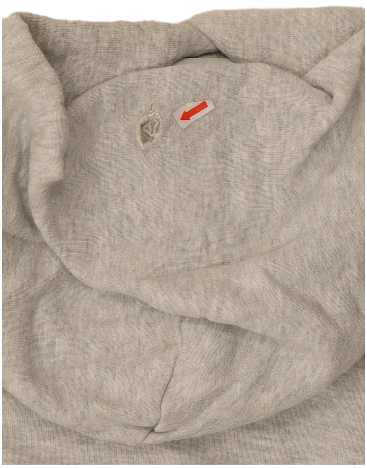 Adidas Dame Crop Hoodie Jumper UK 14 Medium Grey Bomuld