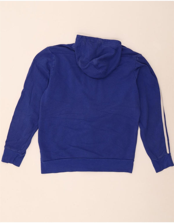 Adidas Hættetrøje med lynlås til mænd Medium Blue Colourblock Bomuld