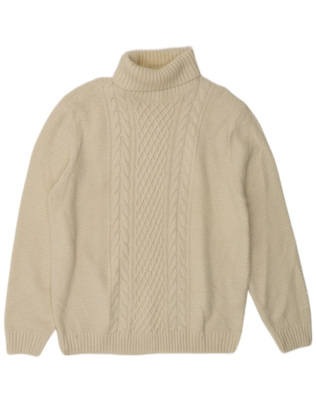 PIOMBO Herre rullehals sweater 2XL hvid akryl