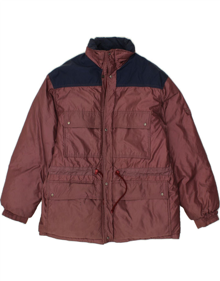 CARRERA Mens Windbreaker Jacket UK 40 Large Burgundy Colourblock Polyamide Vintage Carrera and Second-Hand Carrera from Messina Hembry 