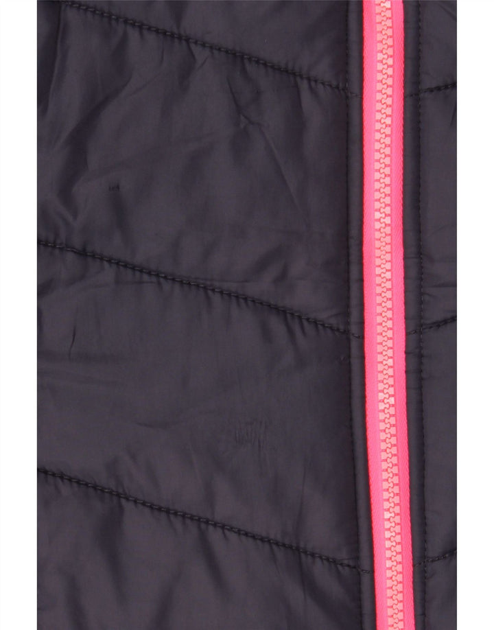 Superdry Polstret hættejakke til kvinder UK 12 Medium Navy Blue Flecked