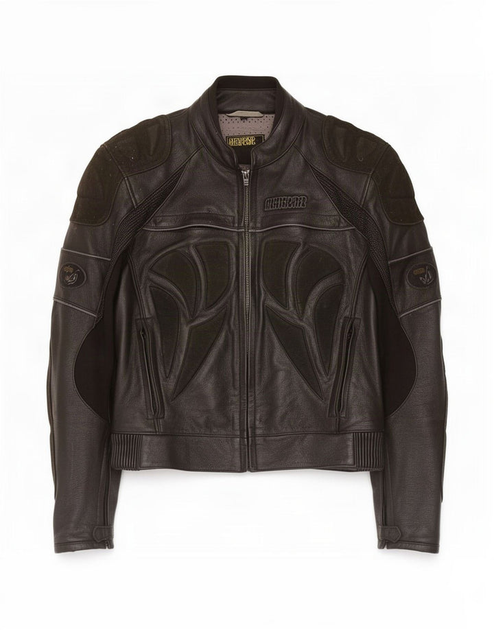 Streetfighter Herre Læder Racerjakke IT 48 Medium Sort