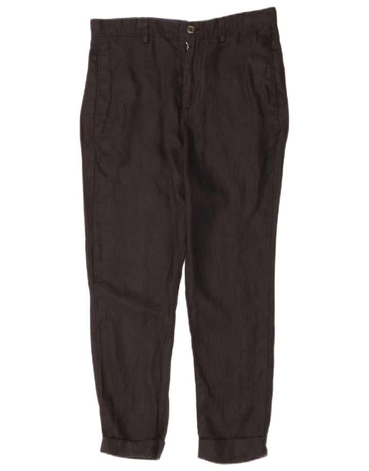 ZARA Mens Slim Chino Trousers EU 38 Small W30 L26 Black