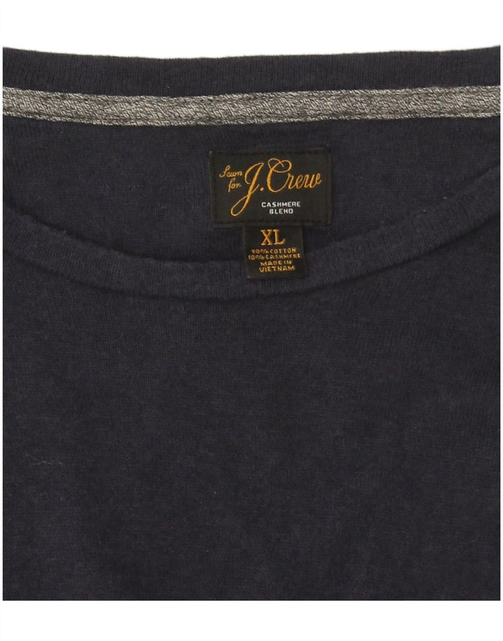 J. Crew Herre Top Langærmet XL Marineblå Bomuld