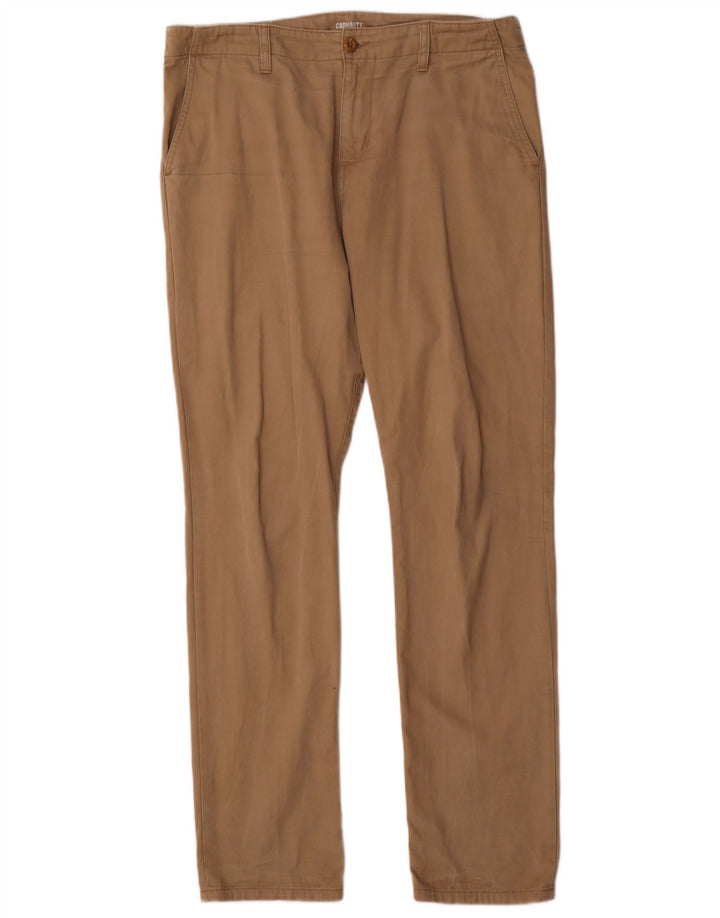 CARHARTT Herre Slim Chino Bukser W34 L32 Beige Bomuld