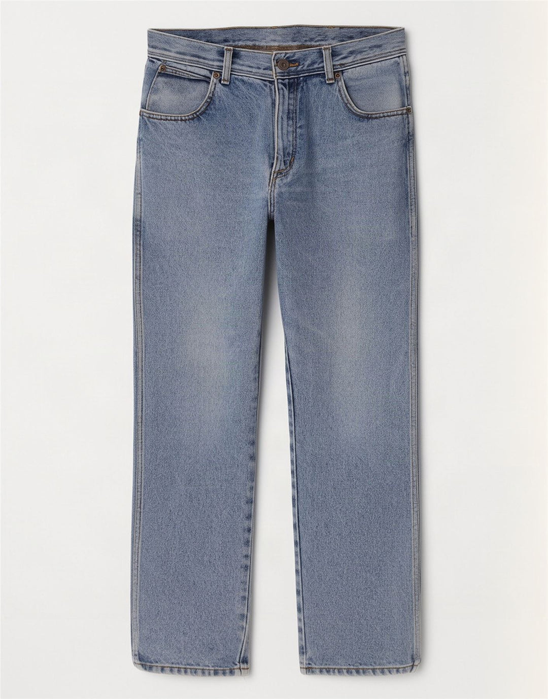 Wrangler Herre Regular Fit Straight Jeans W32 L30 Blå Bomuld