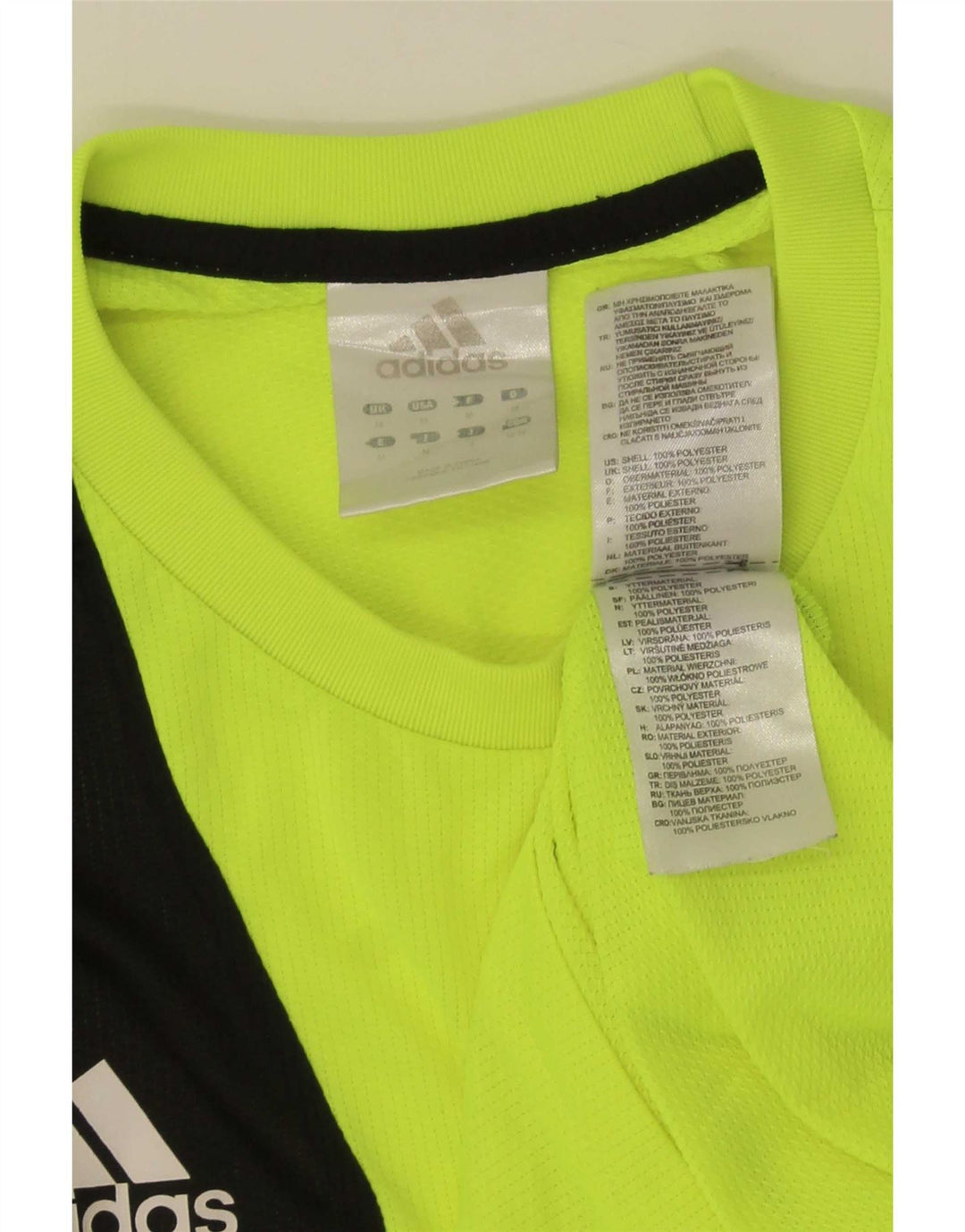 Adidas Grafisk T-shirt top mellem grøn farveblok polyester