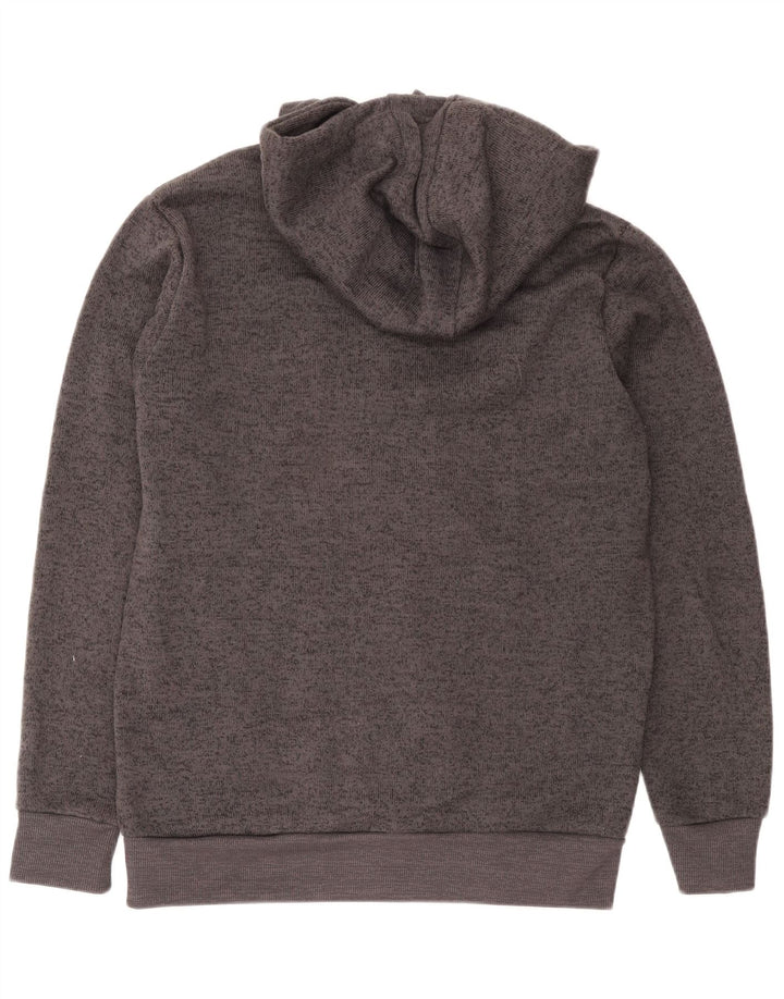 Mountain Warehouse Herre hættetrøje med lynlås, stor grå flækket polyester