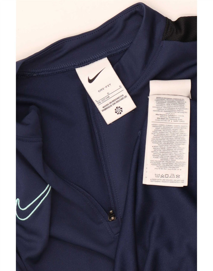 Nike Boys Dri Fit Pullover Træningsdragt Top 6-7 år Stor Marineblå