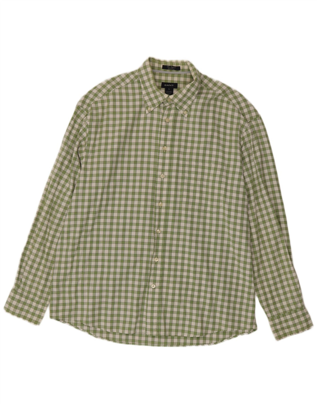 Gant Herre Regular Fit skjorte XL Grøn Gingham Bomuld