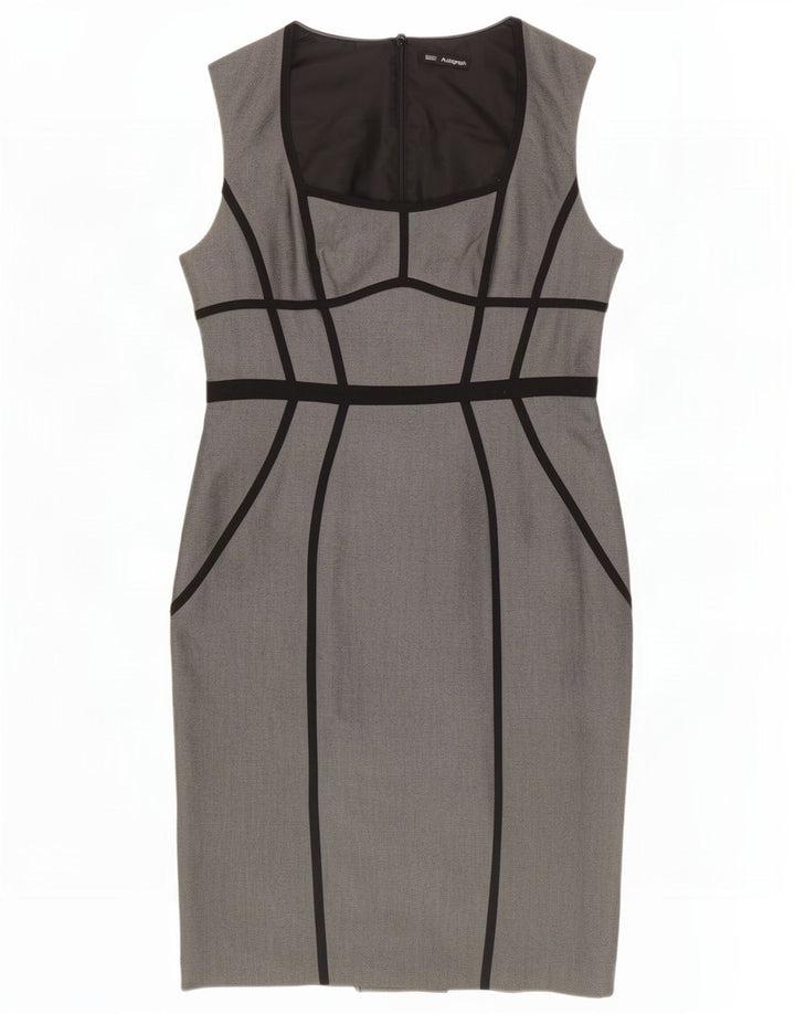 Marks & Spencer Dame Autograph Ærmeløs Skede Kjole UK 14 Medium Grey