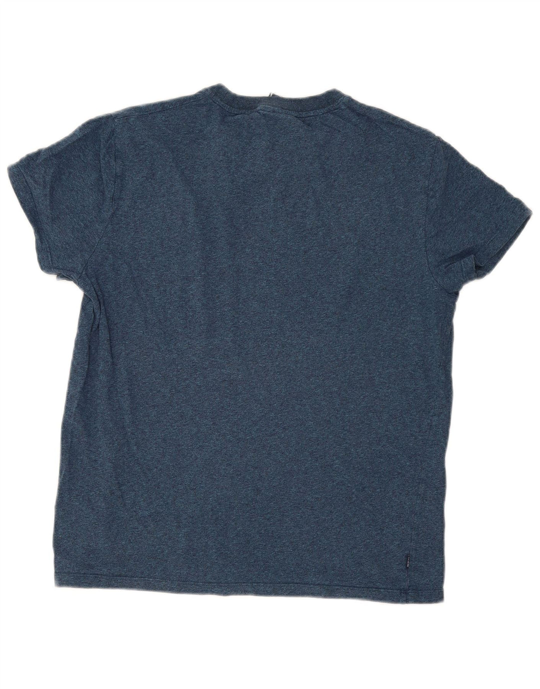 Superdry T-shirt top til mænd, stor blå flækket bomuld