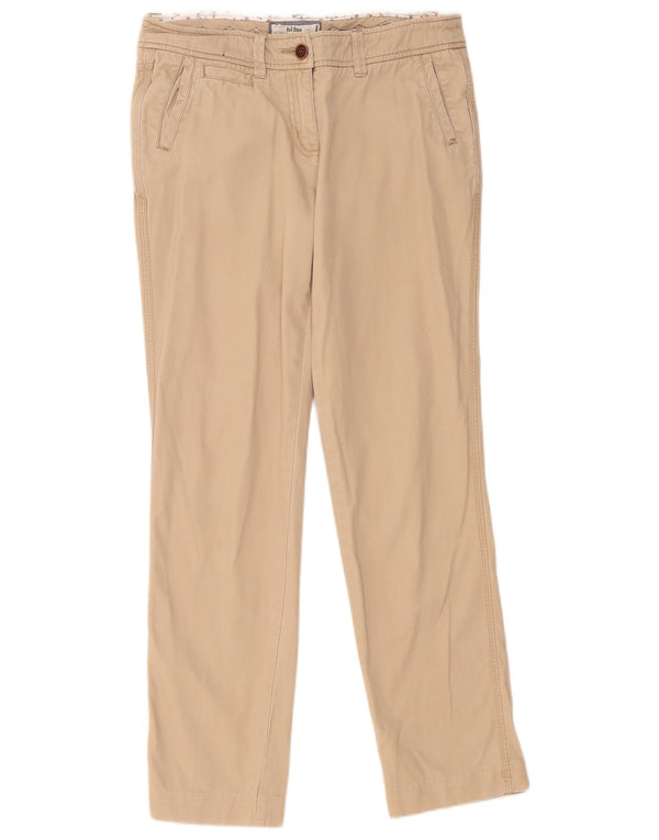 Fat Face Dame Slim Fit Chino Bukser UK 10 Small W32 L30 Beige Bomuld