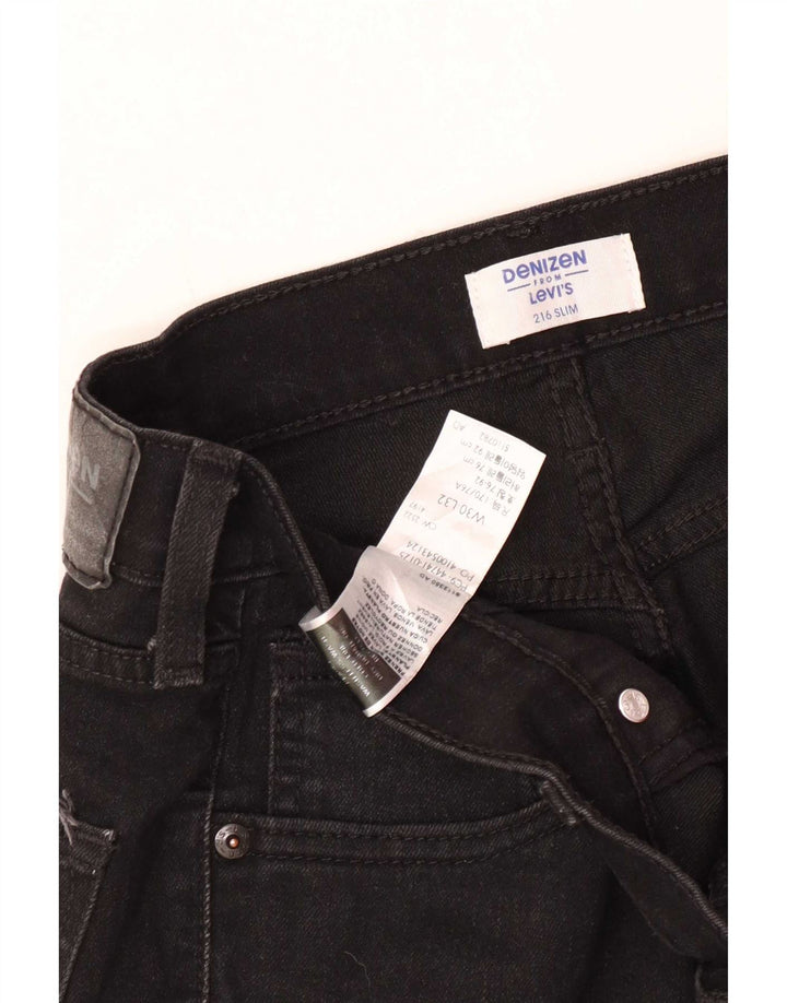 Levi's Herre Denizen Slim Jeans W33 L32 Sort Bomuld