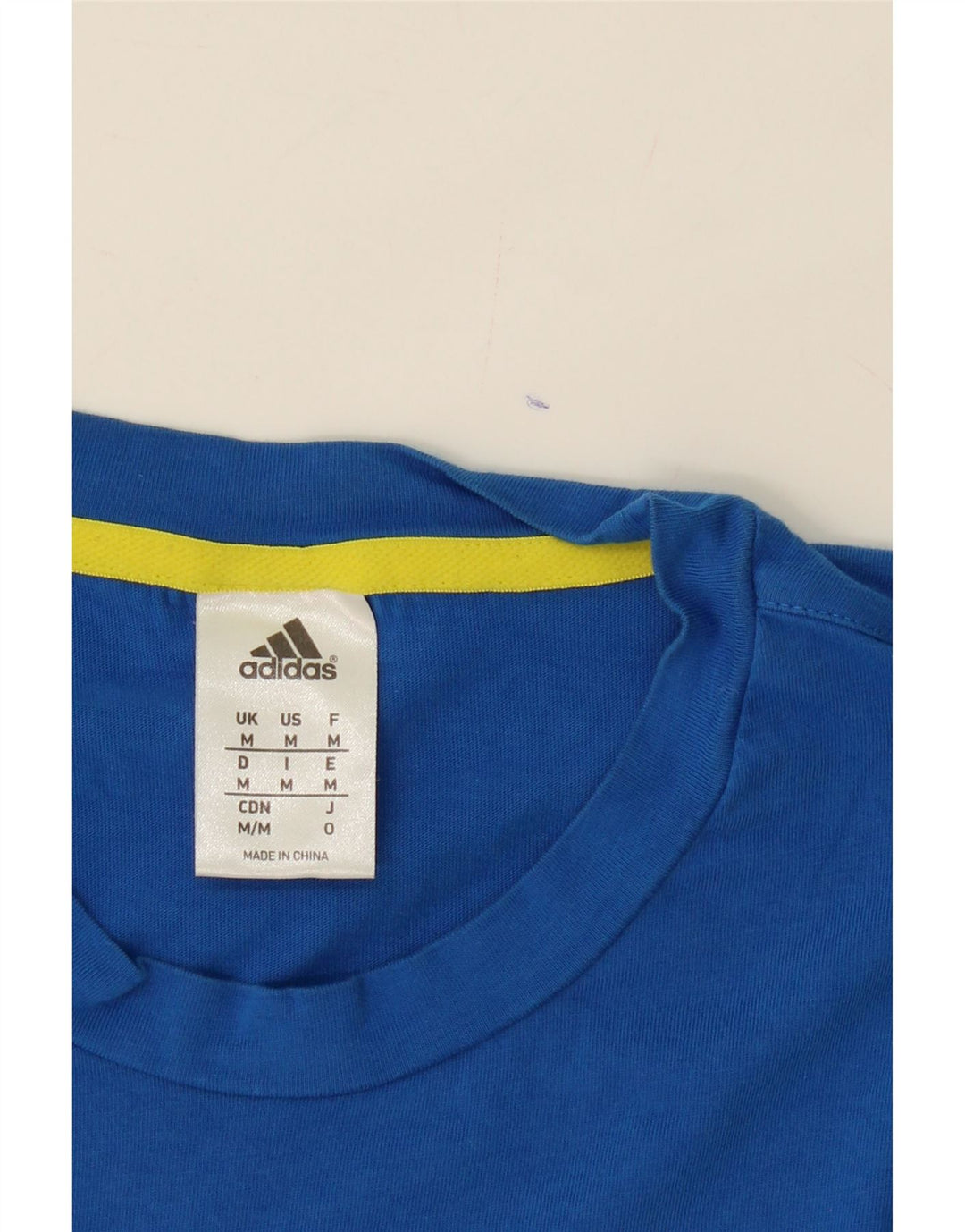 ADIDAS Mens Graphic T-Shirt Top Medium Blue Cotton Vintage Adidas and Second-Hand Adidas from Messina Hembry 