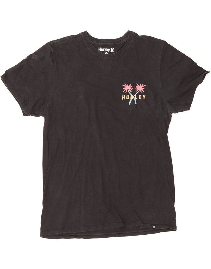 HURLEY Mens Graphic T-Shirt Top Small Black Cotton Vintage Hurley and Second-Hand Hurley from Messina Hembry 