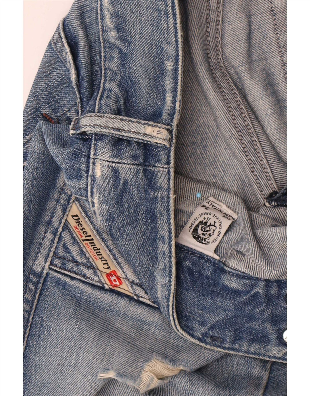 Diesel Dame Distressed Bootcut Jeans W26 L31 Blå
