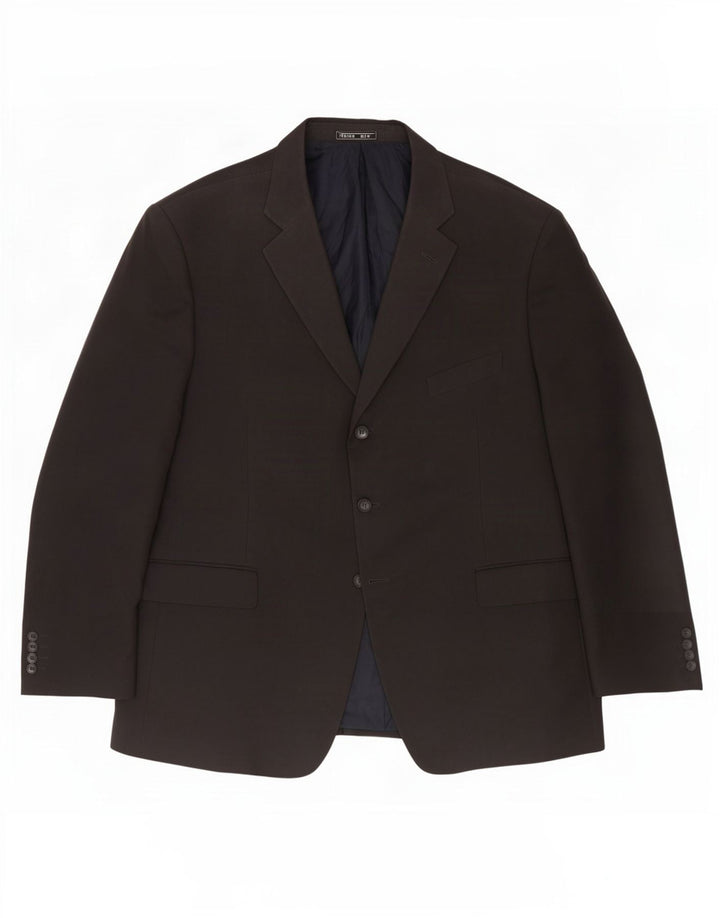 Marks & Spencer Herre 3-knaps blazerjakke UK 46 XL marineblå polyester