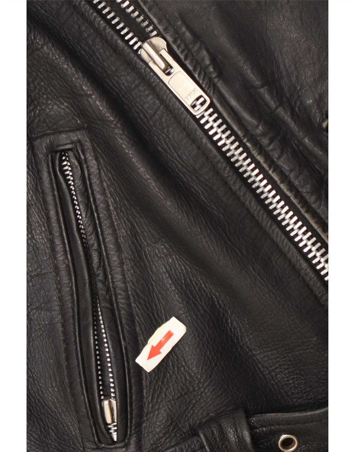 Sheep Land Herre Læder Biker Jacket UK 36 Small Black