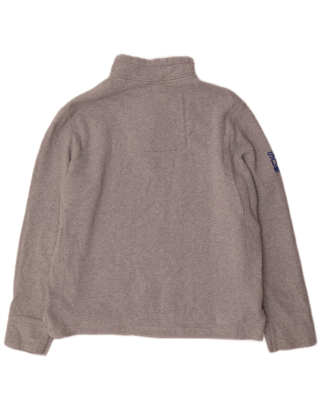 SUPERDRY Herre grafisk knap-hals sweatshirt 2XL grå Flecked