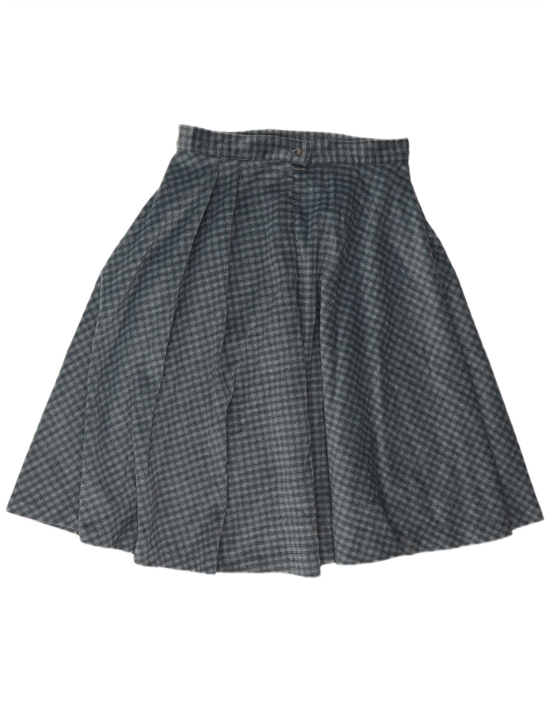 Vintage kvinders cirkelnederdel W30 Medium Blue Check
