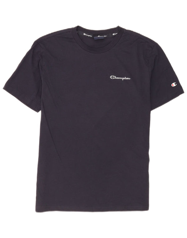 Champion Mens T-Shirt Top Small Navy Blue Cotton